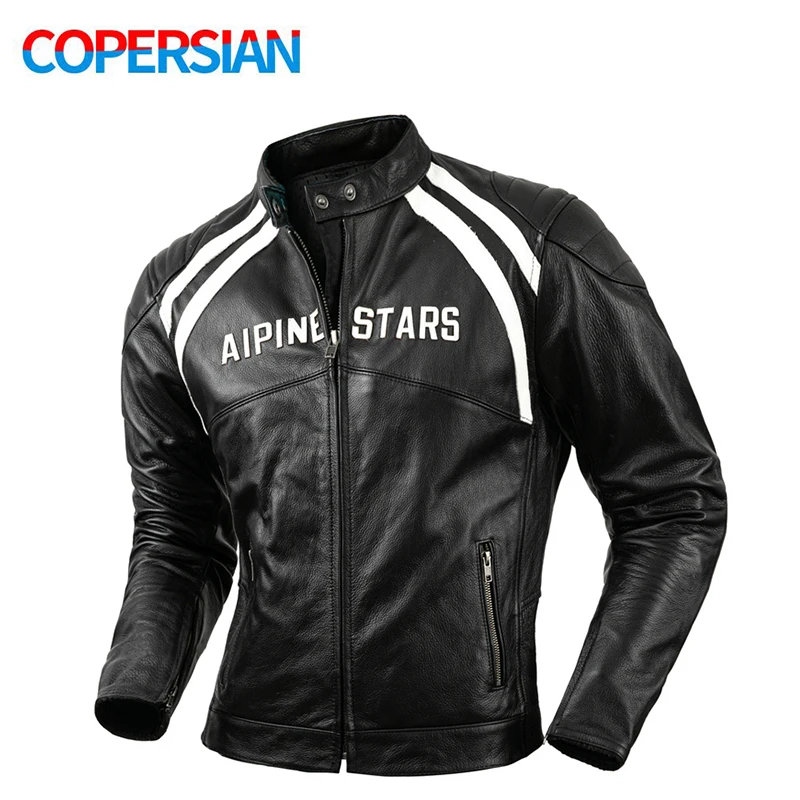 Riding Jacket Leather - Men's Leather Biker Jacket Retro Short