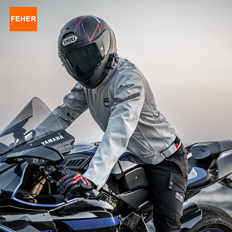 Gearx Motorcycle Jacket - FEHER Men's Motorcycle Jacket Summer 100%
