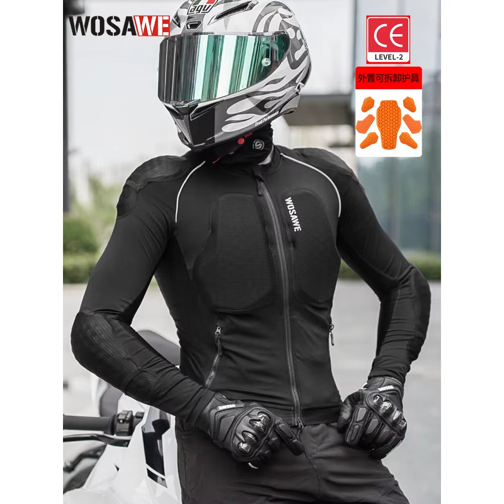 Motorcycle Gear Vest - WOSAWE Men Motorcycle Protective Jacket CE