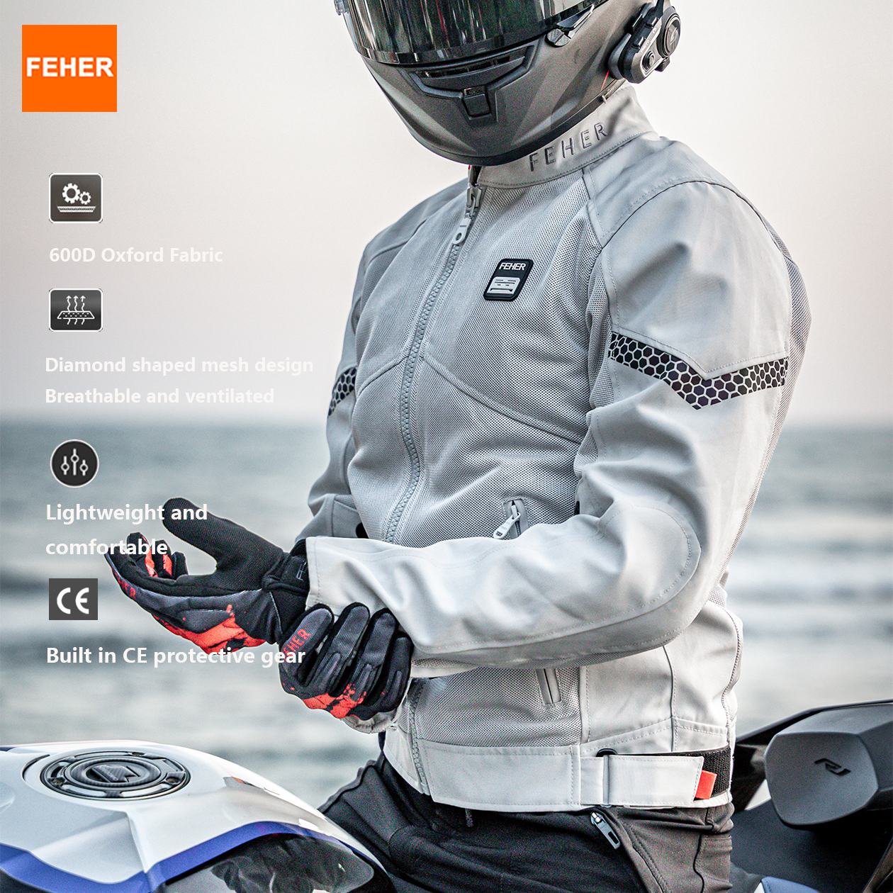 FEHER Men's Motorcycle Jacket  – обзор и цена Gearx Motorcycle Jacket