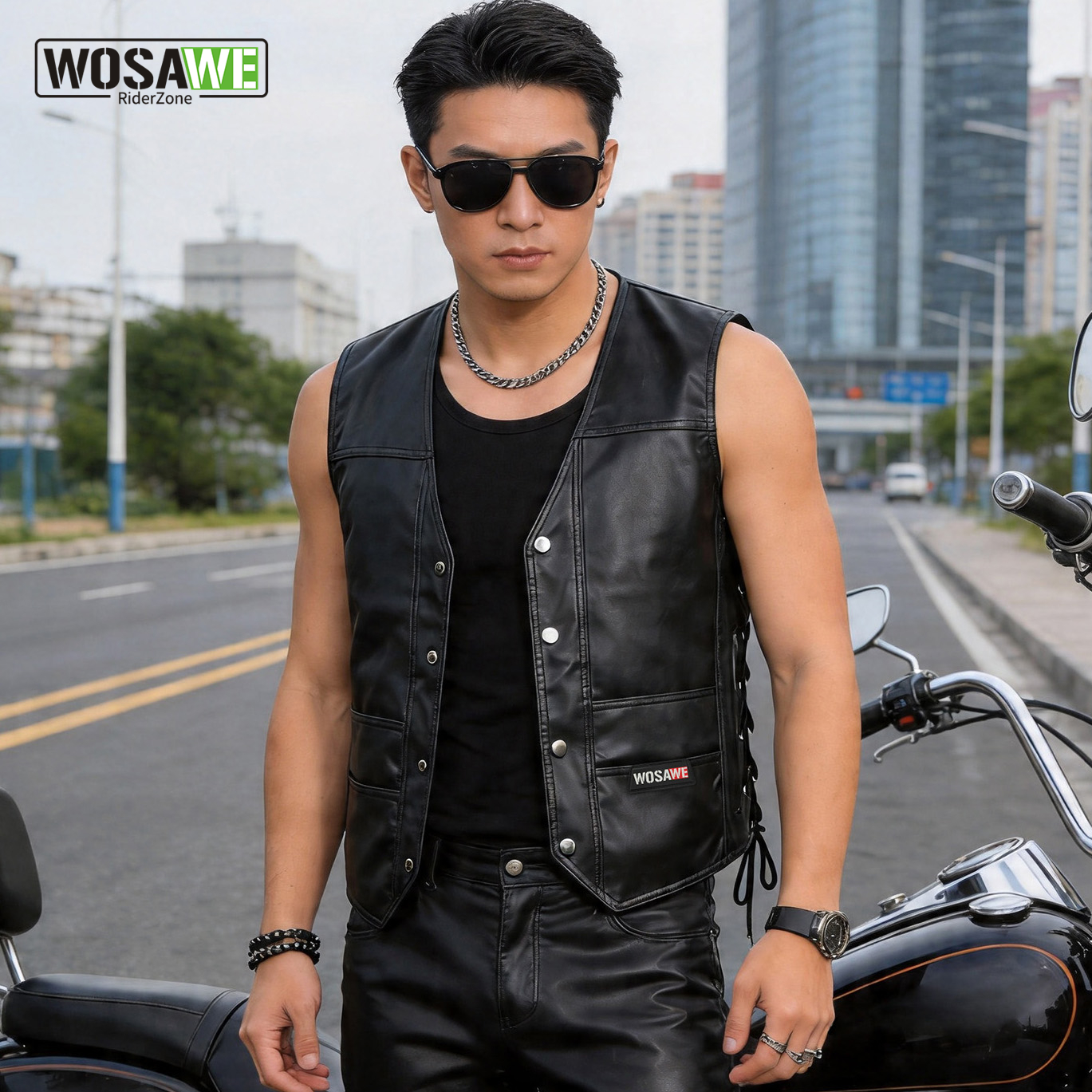 WOSAWE Men's Motorcycle Biker  – обзор и цена Riding Jacket Leather