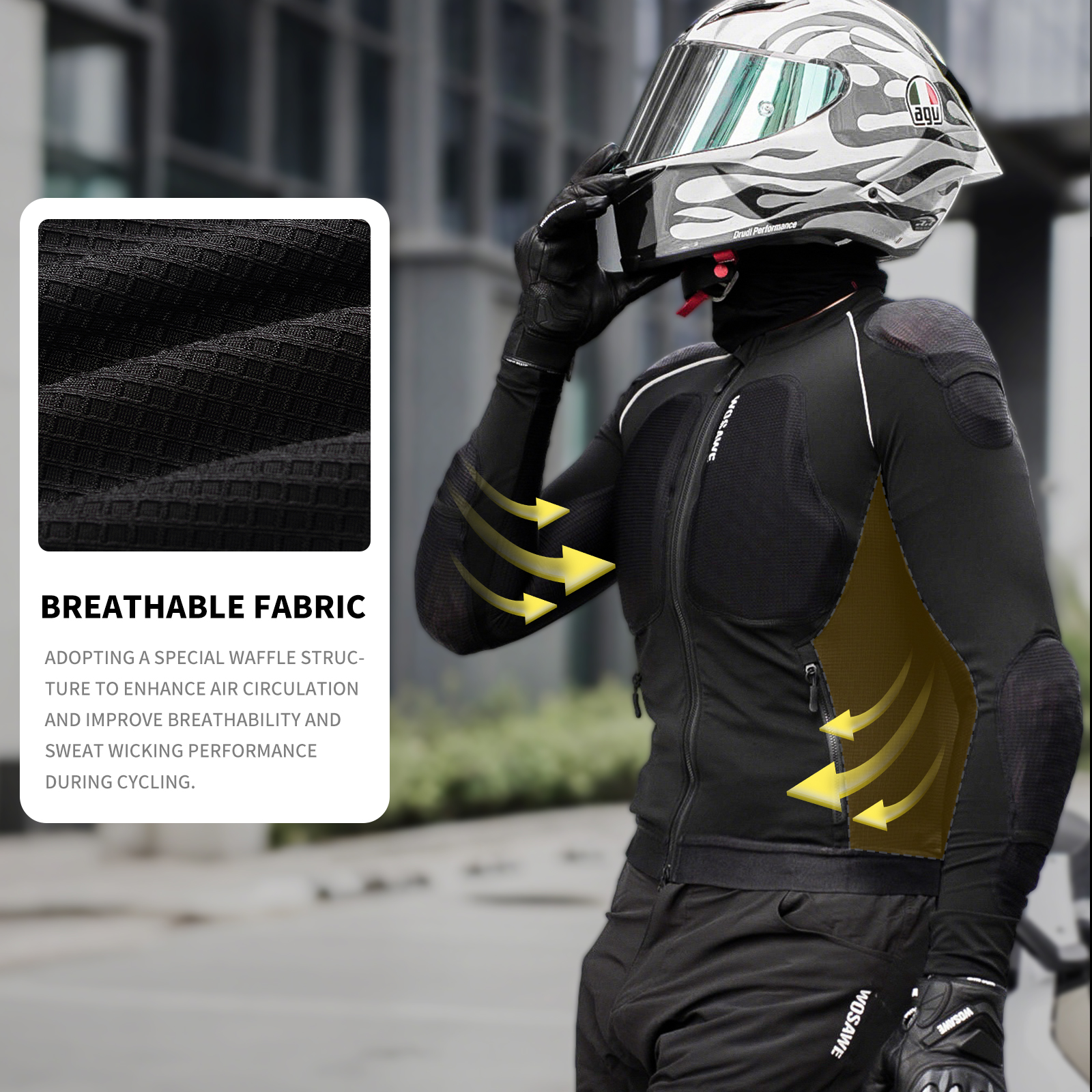 WOSAWE Men Motorcycle Protecti – обзор и цена Motorcycle Gear Vest