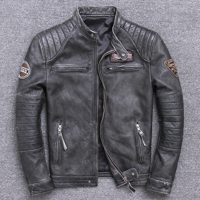 Fashion Biker Jackets Vintage  – обзор и цена Riding Jacket Leather
