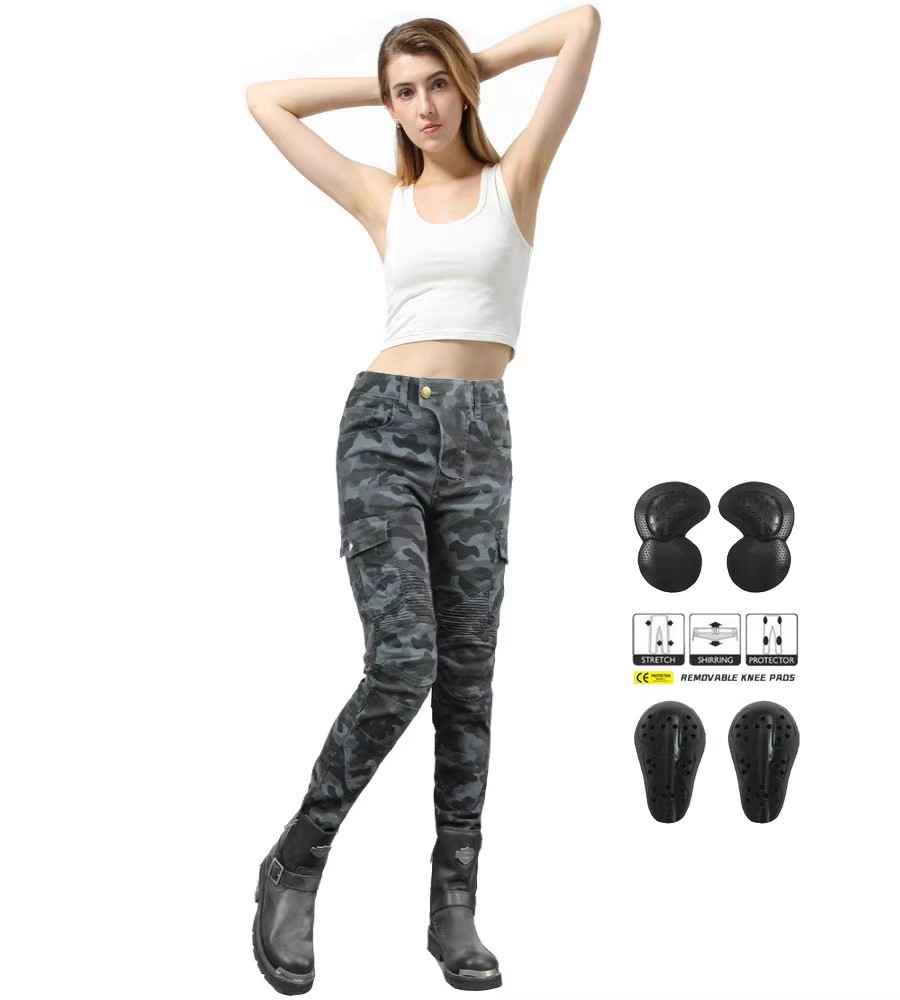 Women Jeans Camouflage Motorcy – обзор и цена Motorcycle Gear Testing