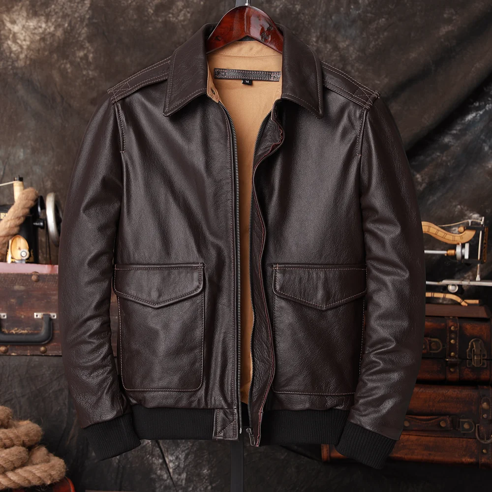 Bomber A2 Pilot Genuine Leathe – обзор и цена Riding Jacket Leather