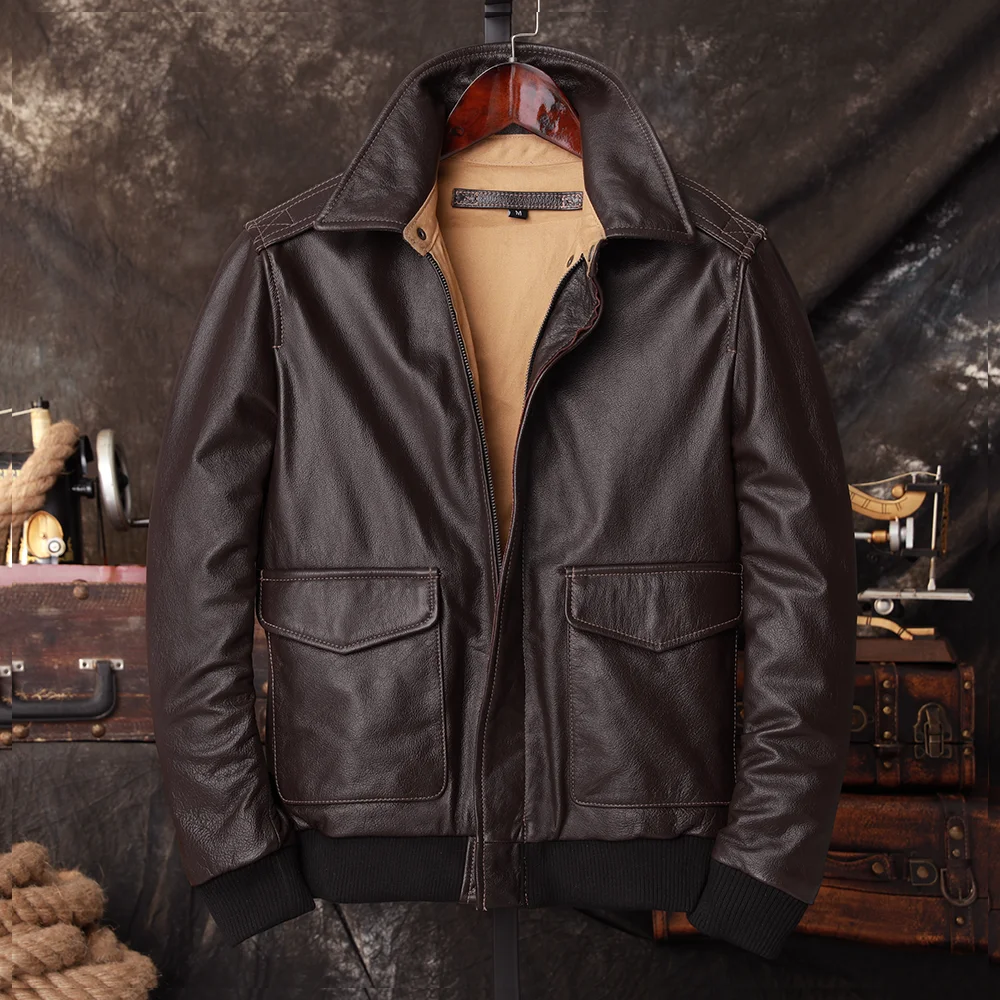 Bomber A2 Pilot Genuine Leathe – обзор и цена Riding Jacket Leather