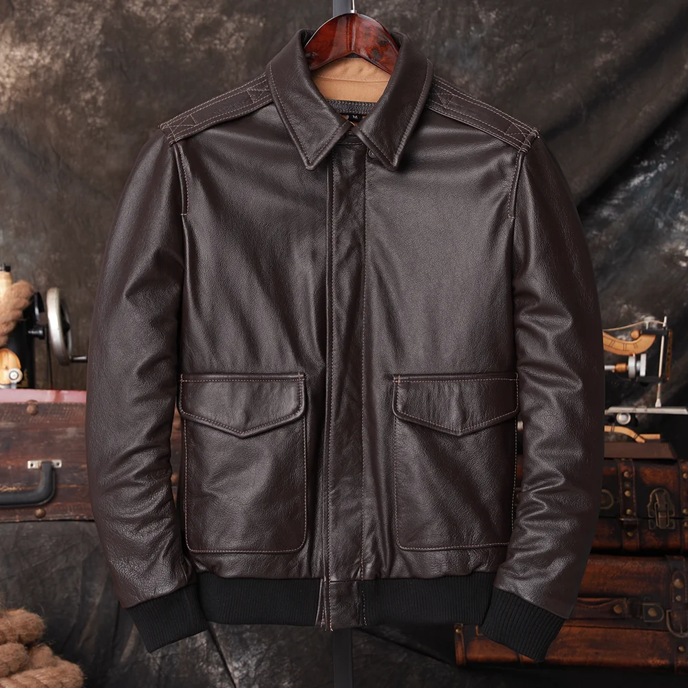 Bomber A2 Pilot Genuine Leathe – обзор и цена Riding Jacket Leather