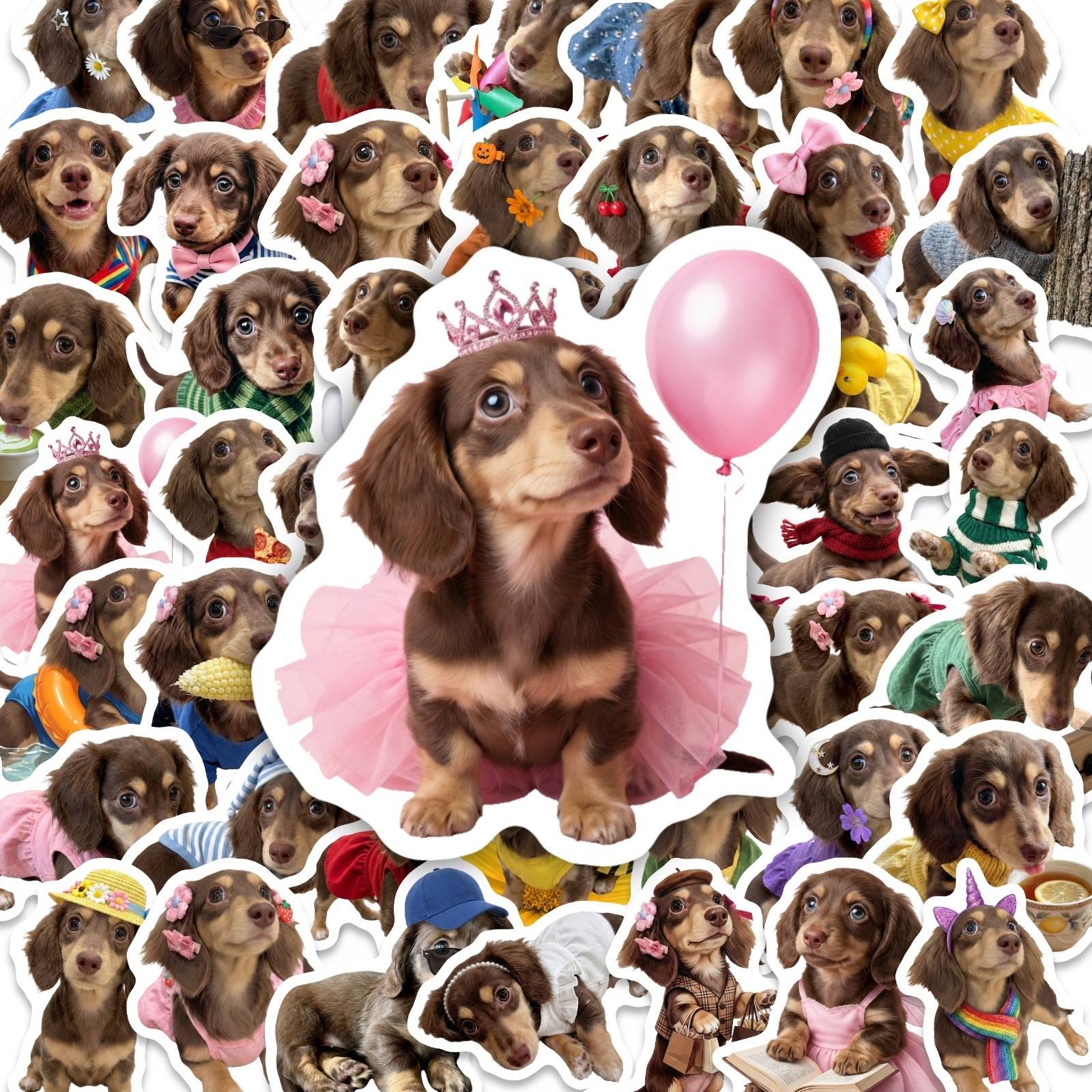 50 Pcs HD Cute Dachshund Stick – обзор и цена Motorcycle Gear For Dogs