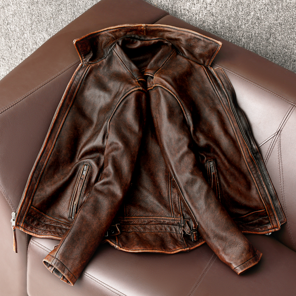 2023New Men Leather  Jacket  S – обзор и цена Riding Jacket Leather