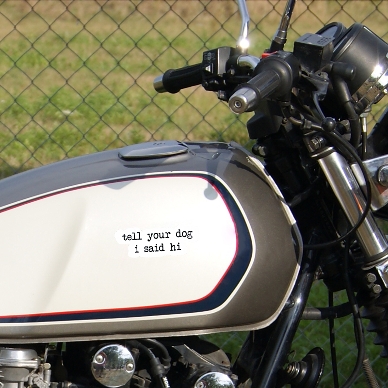 Creative text stickers tell yo – обзор и цена Motorcycle Gear For Dogs