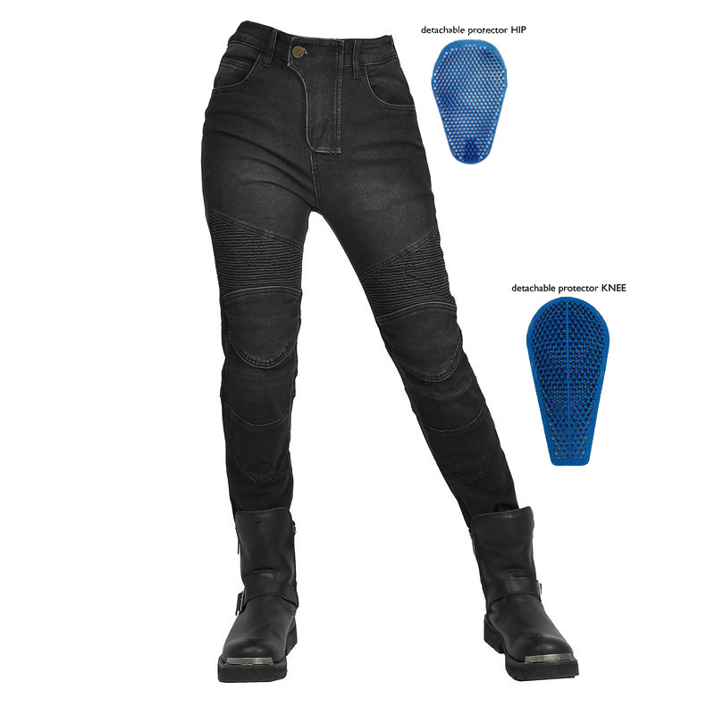 Women Jeans Embroidery Motorcy – обзор и цена Motorcycle Gear Testing