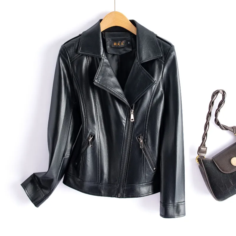 M-6XL Chic Wine Red Split Shee – обзор и цена Riding Jacket Leather