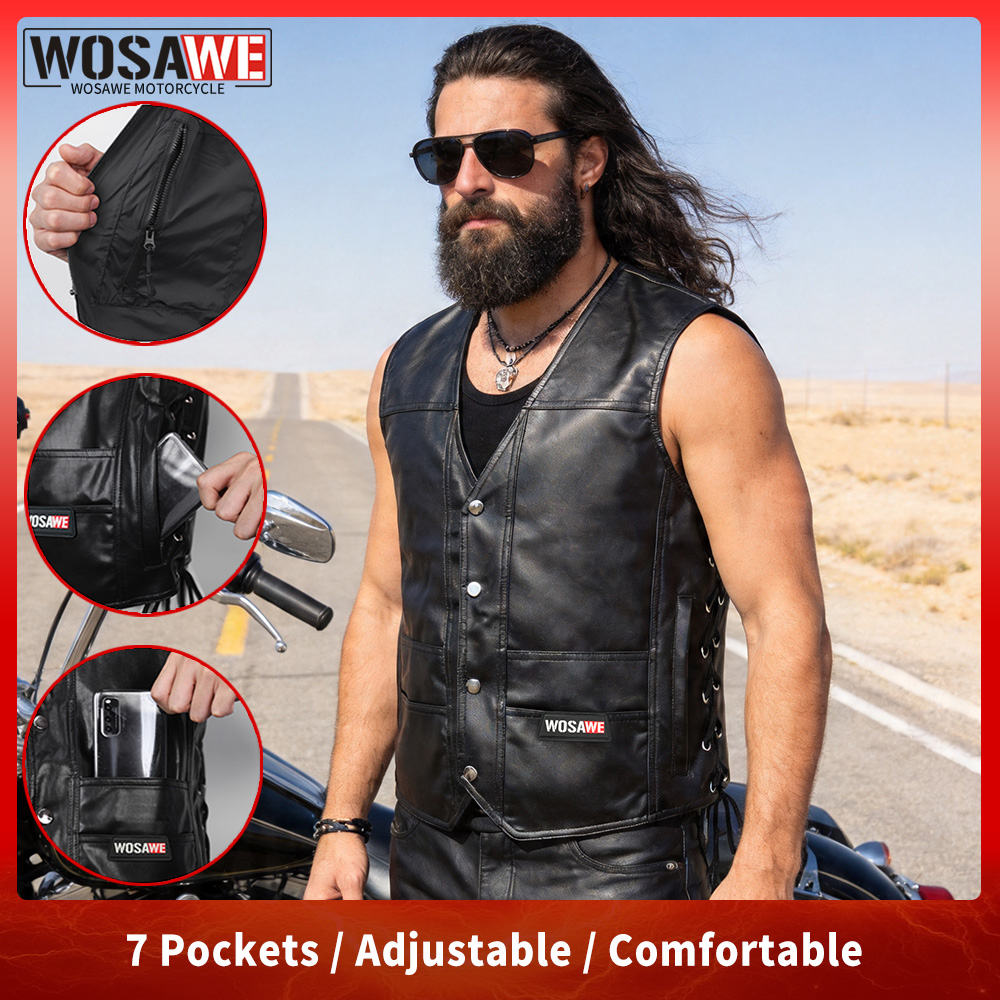 WOSAWE Leather Motorcycle Ride – обзор и цена Riding Jacket Leather