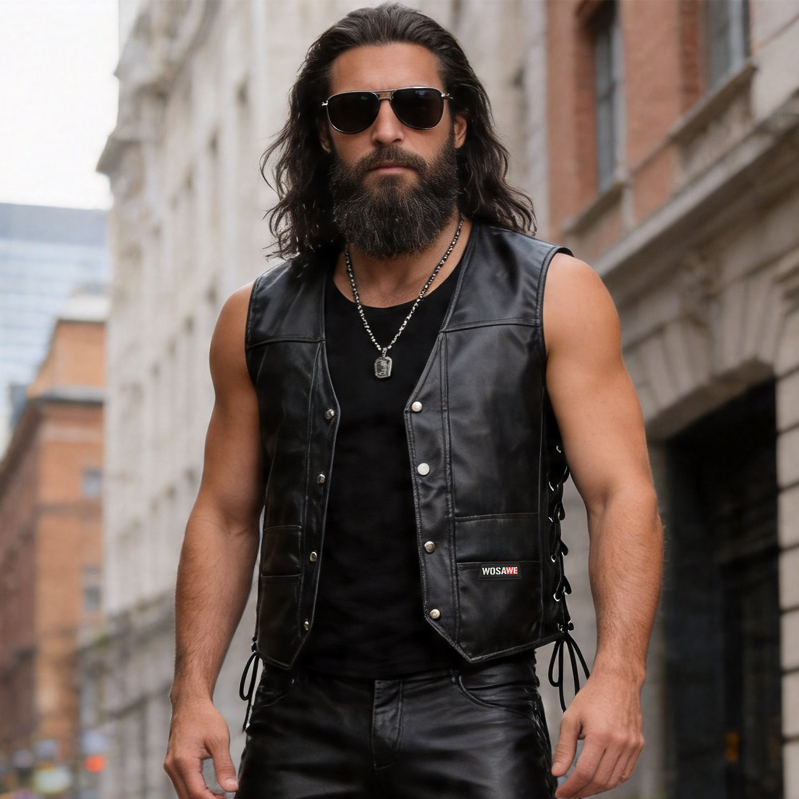 WOSAWE Leather Motorcycle Ride – обзор и цена Riding Jacket Leather