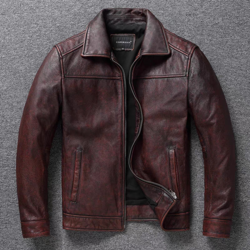 Retro Distressed Lapel First L – обзор и цена Riding Jacket Leather