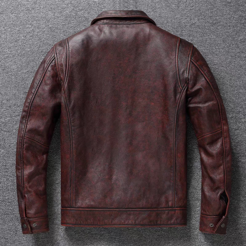 Retro Distressed Lapel First L – обзор и цена Riding Jacket Leather