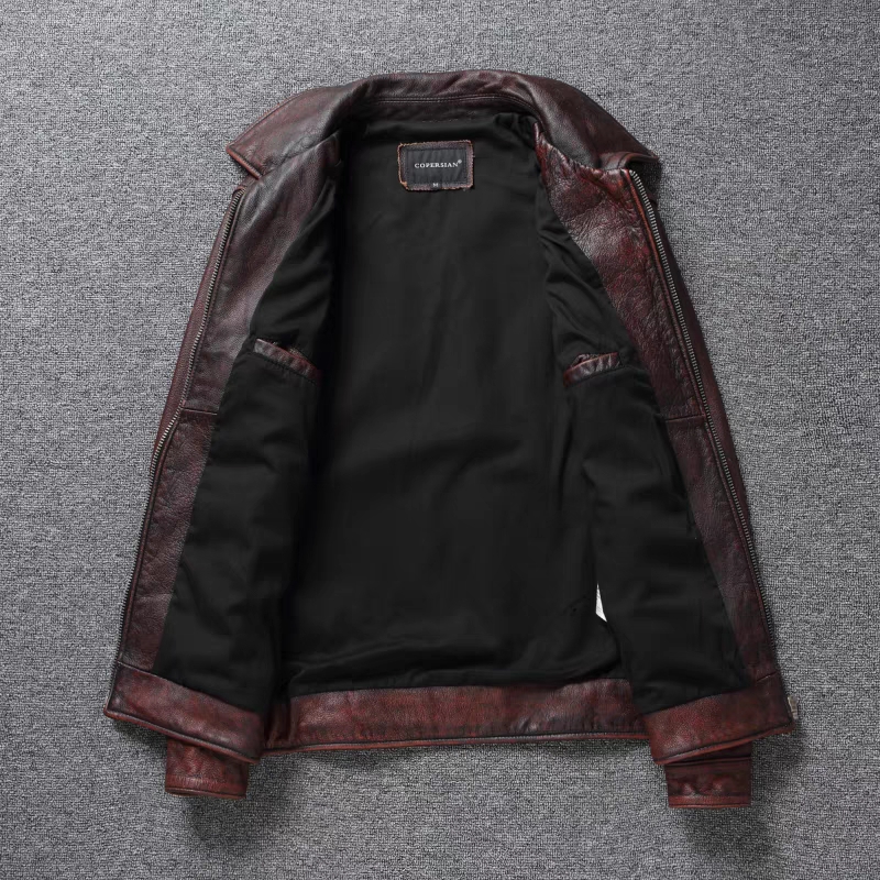 Retro Distressed Lapel First L – обзор и цена Riding Jacket Leather
