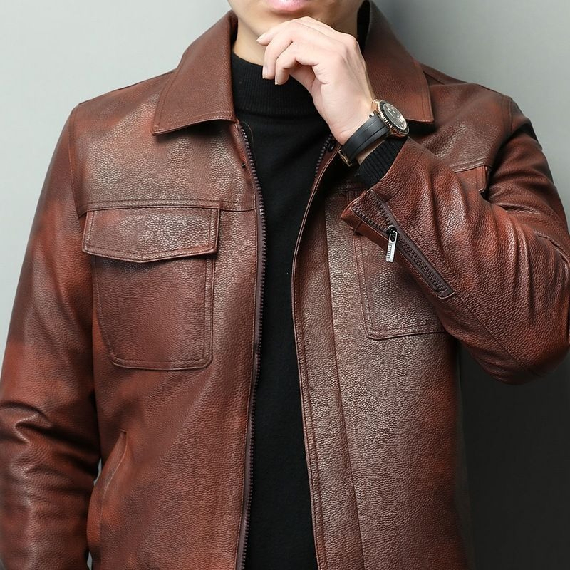 Vintage Brown Cowhide Leather  – обзор и цена Riding Jacket Leather